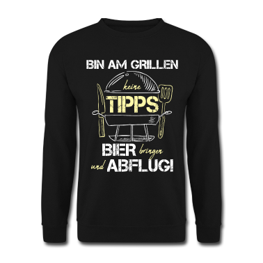 Grillen Pullover - Grillen lustig Geschenkidee Mann Design