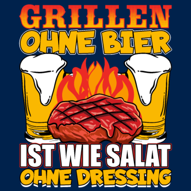 Motiv Grillmeister Bier und Grill Geschenk Spruch