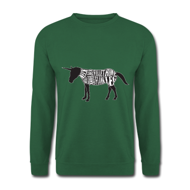 Grillen Pullover - Lustiges Einhorn Fleischteile