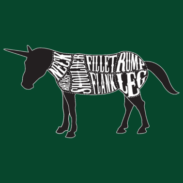 Motiv Lustiges Einhorn Fleischteile