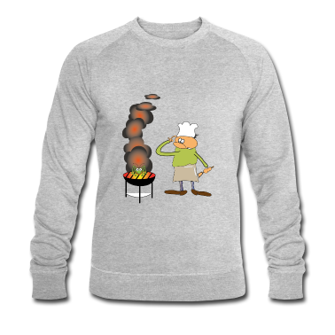 Grillen Pullover - Griller mit lustiger GRILLE auf dem Grill