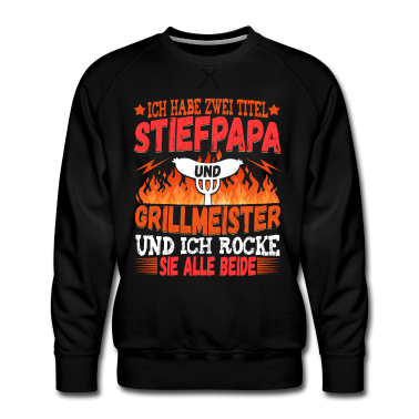 Grillen Pullover - Stiefpapa Griller Grillen