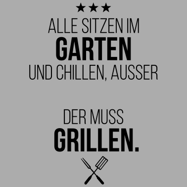 Motiv Alle sitzen im Garten außer XY - personalisieren