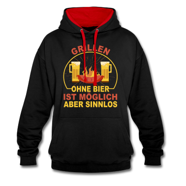 Grillen Hoodie - Grill Grillen Bierliebhaber Grillmeister Geschenk