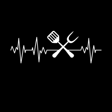 Motiv Herzschlag Grillbesteck Grillfeier Grill Sommer