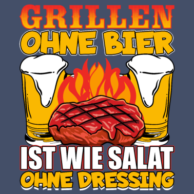 Motiv Grillmeister Bier und Grill Geschenk Spruch