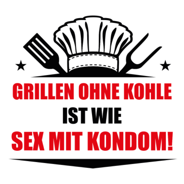 Motiv Grillen ohne Kohle ist wie Sex mit Kondom Geschenk