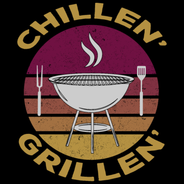 Motiv Grillen Chillen Bierchen Killen - Lustiges Grill