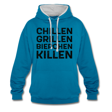 Grillen Hoodie - Chillen Grillen Bierchen Killen – Grillparty
