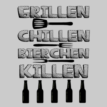 Motiv GRILLEN CHILLEN BIERCHEN KILLEN