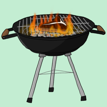 Motiv Grill mit Steak Grillen