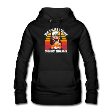 Grillen Hoodie - Geschenkidee grillen Zum grillen geboren Grill