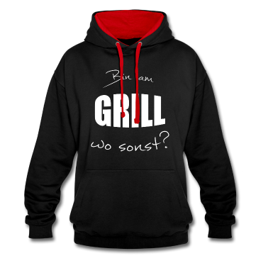 Grillen Hoodie - Bin am Grill wo sonst?