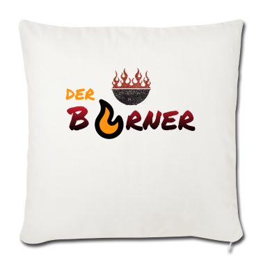 Grillen Kissenbezug - „Burner“ Design mit Flammen und Grill-No Backprint
