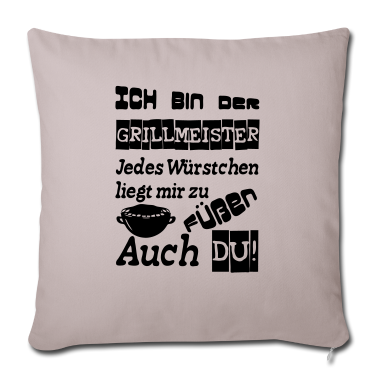 Grillen Kissenbezug - Grillmeister Spruch Grill grillen Geschenk Spruch