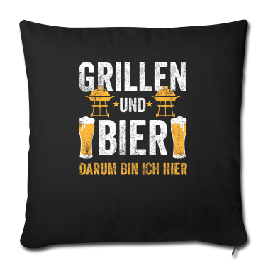 Grillen Kissenbezug - Grillen Bier Grill
