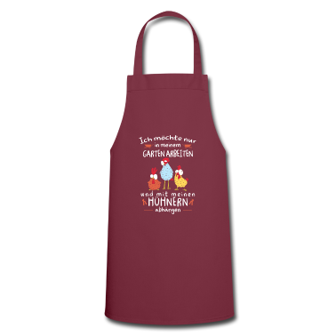 Grillen Schürze - Im Garten arbeiten und mit Hühner abhängen