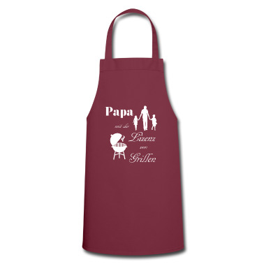 Grillen Schürze - Barbecue - Papa mit der Lizenz... (Tochter & Sohn)