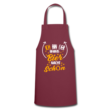 Grillen Schürze - Ich Bin Der Beweis Bier Macht Schön - Bier Sprüche