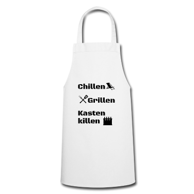 Grillen Schürze - Chillen grillen Kasten killen Geschenk Spruch