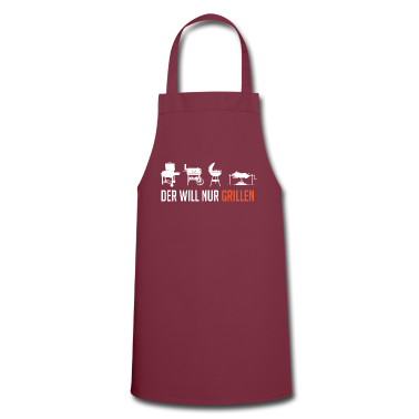 Grillen Schürze - Der will doch nur grillen, Grill, BBQ