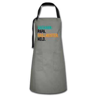 Grillen Schürze - Ehemann. Papa. Grillmeister. Held. Vatertag