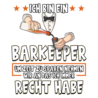 Motiv Barkeeper Bar Mixer Alkholo Cocktails Lustig