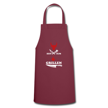 Grillen Schürze - Zeit zum Grillen Grillmeister Fleisch Geschenk