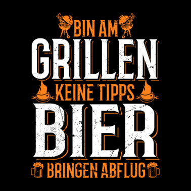 Motiv BBQ Grillmeister Bier Lustiger Spruch Grillen