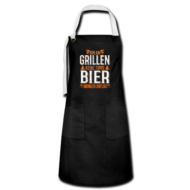 Grillen Schürze - BBQ Grillmeister Bier Lustiger Spruch Grillen