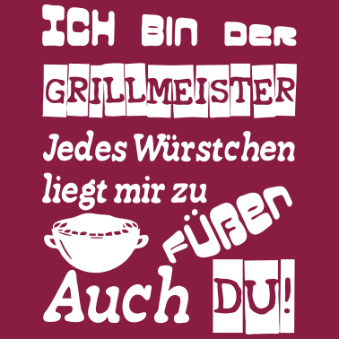 Motiv Grillmeister Spruch Grill grillen Geschenk Spruch