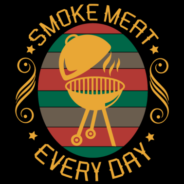 Motiv Smoke meat every day Geschenk BBQ Grillen Chef