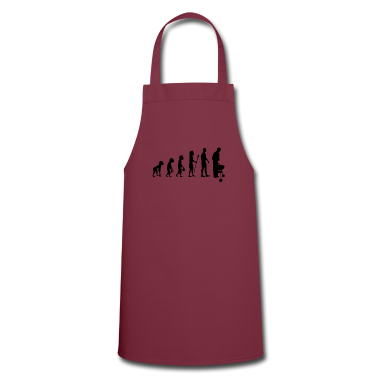 Grillen Schürze - Grillen Shirt lustige Retro Evolution der Menschen