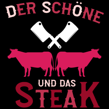 Motiv Schöne und das Steak - Metzger