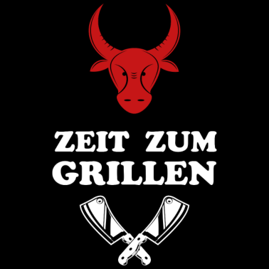 Motiv Zeit zum Grillen Grillmeister Fleisch Geschenk BBQ
