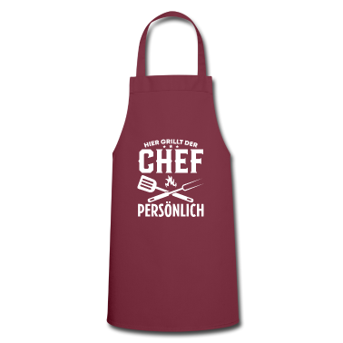 Grillen Schürze - Hier grillt der Chef Grillmeister Geschenk