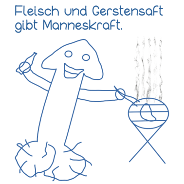 Motiv Fleisch & Gerstensaft gibt Manneskraft Grillparty