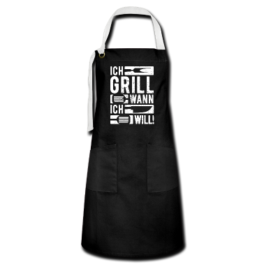Grillen Schürze - Ich Grill Wann Ich Will | Lustiges Griller BBQ Spr