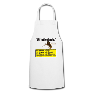 Grillen Schürze - Wir grillen heute - Wespen Grill Fun Shirt