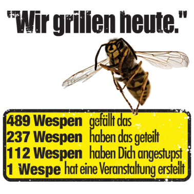 Motiv Wir grillen heute - Wespen Grill Fun Shirt