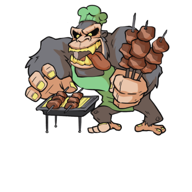 Motiv Grill BBQ Smoker Grillen Gorilla Spruch Griller