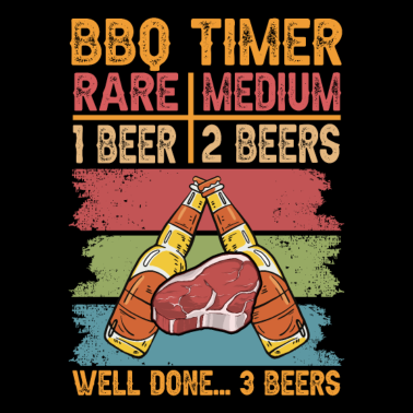 Motiv Bier BBQ Timer Grillen Lustig Spruch Geschenk