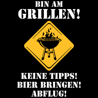 Motiv Bin am Grillen original RAHMENLOS® Design