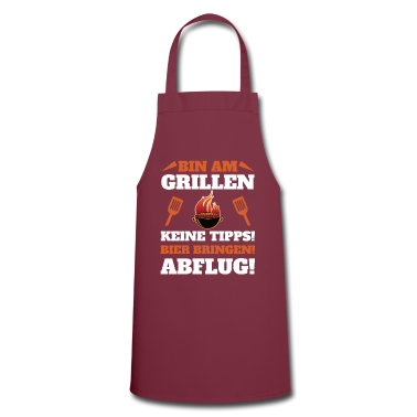 Grillen Schürze - Bin am Grillen
