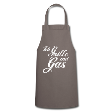 Grillen Schürze - Ich grille mit Gas Spruch Text Schriftzug