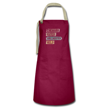 Grillen Schürze - EHEMANN PAPA GRILLMEISTER HELD - Geschenkidee
