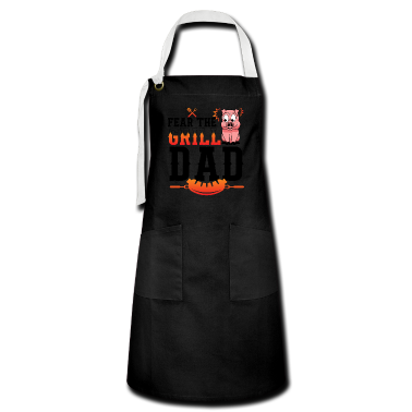 Grillen Schürze - Grillen Grillkönig Papa Geschenkidee