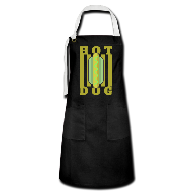 Grillen Schürze - Lustiges Hot Dog Fast Food Design, Spruch