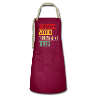 Grillen Schürze - Ehemann Vater Grillmeister Held