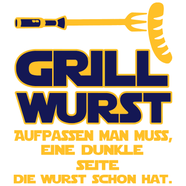 Motiv Grillmeister Grillen Grill Dunkle Seite der Wurst